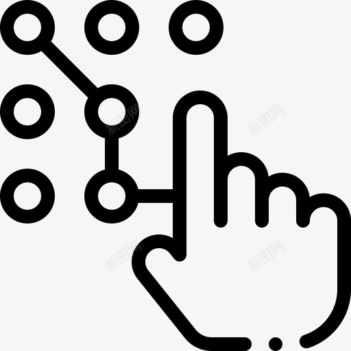 模式互联网安全50线性图标svg_新图网 https://ixintu.com 互联网 安全 模式 线性