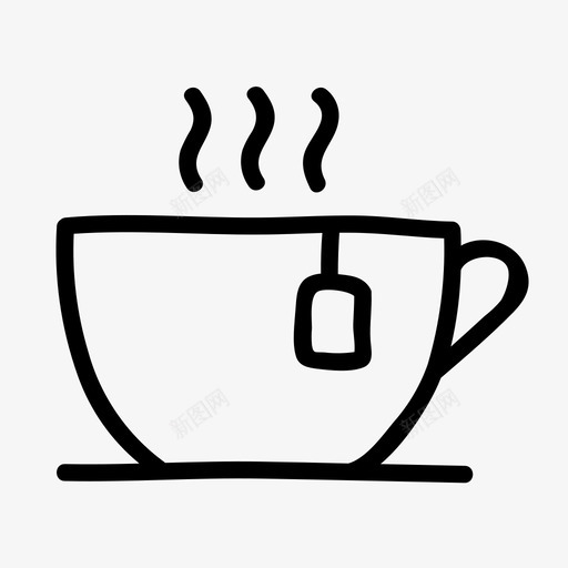 一杯热茶饮料高茶图标svg_新图网 https://ixintu.com 一杯 手绘 热茶 蒸汽 饮料 高茶