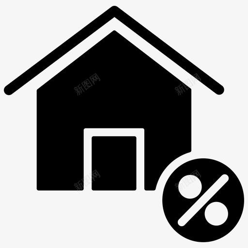 住房贷款折扣emi图标svg_新图网 https://ixintu.com emi 住房贷款 利息 房地产 折扣 百分比