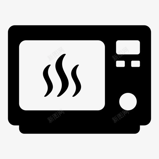 微波炉家用电器厨房电器图标svg_新图网 https://ixintu.com 厨具2电子产品 厨房电器 家用电器 微波炉