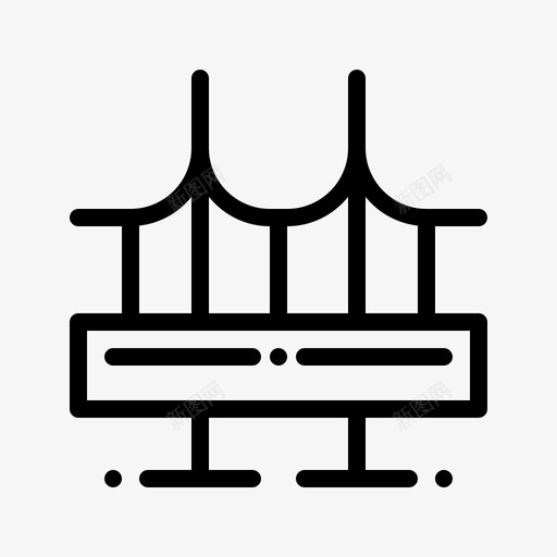 桥城市景观10直线图标svg_新图网 https://ixintu.com 城市 景观 直线