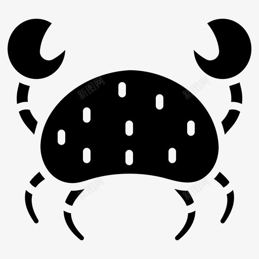 螃蟹蓝蟹海洋生物图标svg_新图网 https://ixintu.com 海洋生物 蓝蟹 螃蟹