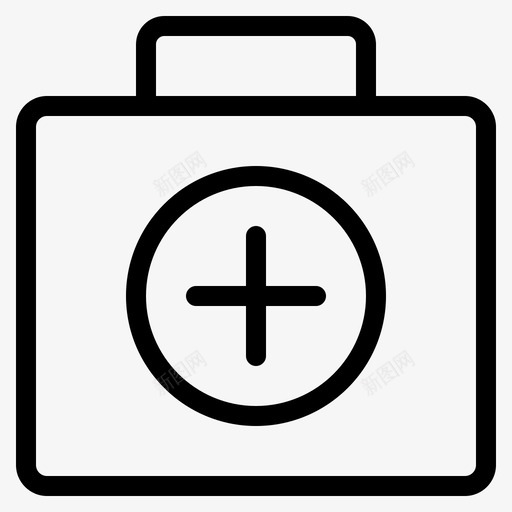 公文包急救医疗图标svg_新图网 https://ixintu.com 公文包 医疗 急救 手提箱 服装配件