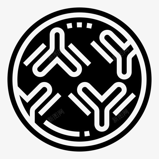 抗体抗原细胞图标svg_新图网 https://ixintu.com 免疫 分子 字形 抗体 抗原 生物工程 细胞