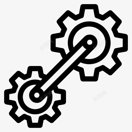 齿轮工程工业图标svg_新图网 https://ixintu.com 工业 工程 机械 齿轮