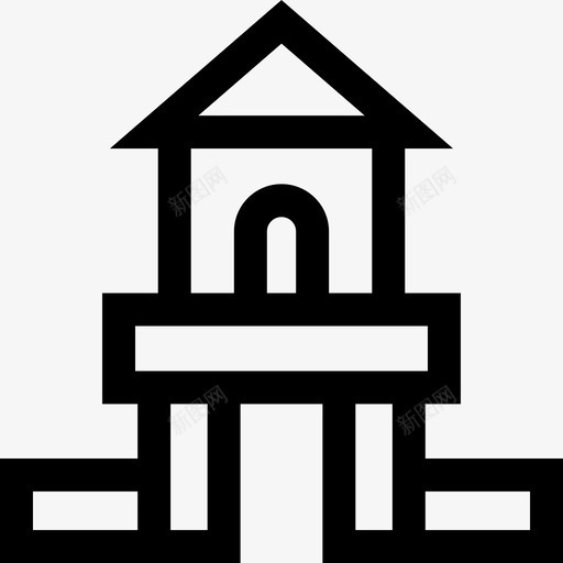 积木儿童玩具7线性图标svg_新图网 https://ixintu.com 儿童玩具 积木 线性