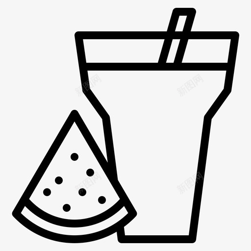 西瓜汁饮料图标svg_新图网 https://ixintu.com 西瓜 饮料