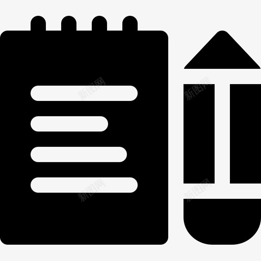 笔记本办公室122已填充图标svg_新图网 https://ixintu.com 办公室122 已填充 笔记本