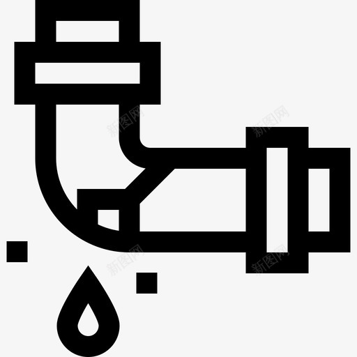 泄漏管道工32线性图标svg_新图网 https://ixintu.com 泄漏 管道工 线性