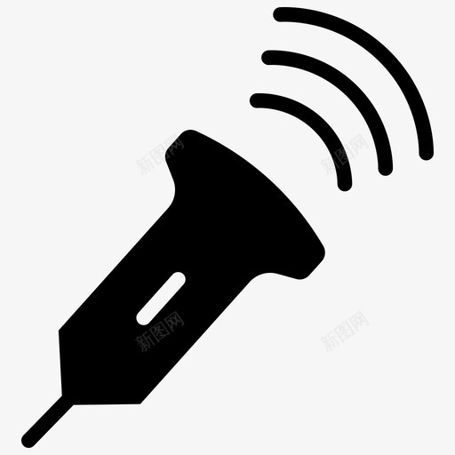 超声波超声波扫描医疗保健黑填充图标svg_新图网 https://ixintu.com 医疗保健 填充 扫描 超声波