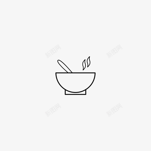 汤食物热汤图标svg_新图网 https://ixintu.com 汤碗 热汤 紧急 避难所 难民 食物