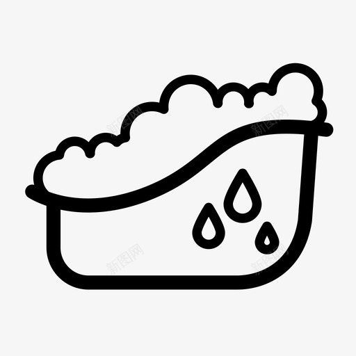 母婴类图标_洗澡盆svg_新图网 https://ixintu.com 母婴类图标_洗澡盆
