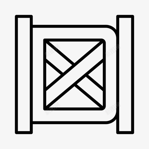 谷仓门建筑大门图标svg_新图网 https://ixintu.com 大门 建筑 木门 谷仓门