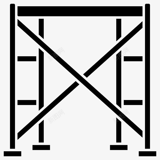 脚手架建筑施工图标svg_新图网 https://ixintu.com 2字形 工具 建筑 施工 梯子 脚手架