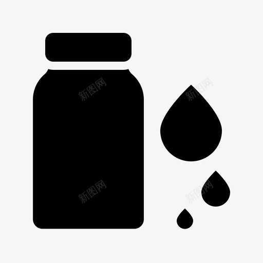 维生素保健健康图标svg_新图网 https://ixintu.com 保健 健康 医疗 医疗保健 糖浆 维生素 药瓶 铭文