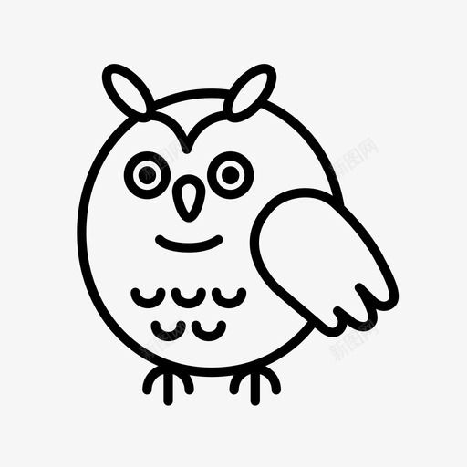 猫头鹰小鸟万圣节图标svg_新图网 https://ixintu.com 万圣节 小鸟 智慧 猫头鹰 自然