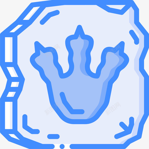 恐龙侏罗纪4蓝色图标svg_新图网 https://ixintu.com 侏罗纪 恐龙 蓝色