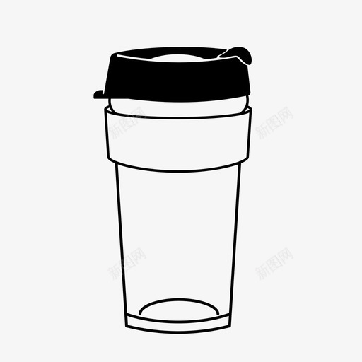 可重复使用的玻璃杯子咖啡杯环保图标svg_新图网 https://ixintu.com 可重复使用的玻璃杯子 咖啡杯 环保