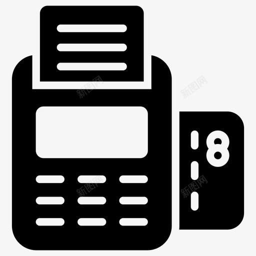 pos终端机卡片机卡片终端图标svg_新图网 https://ixintu.com edc机 pos终端机 交换机 卡片交易 卡片机 卡片终端 扫码 购物字形图标集