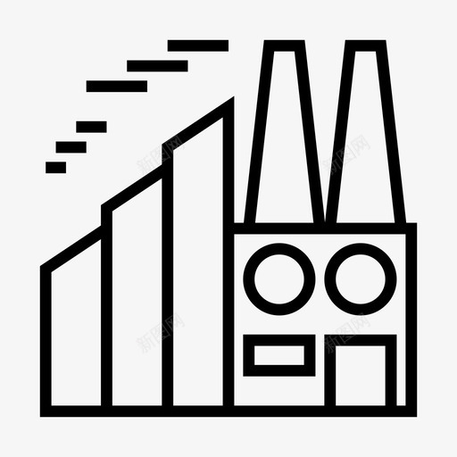 建筑商业工厂图标svg_新图网 https://ixintu.com 办公室 商业 工业 工厂 建筑