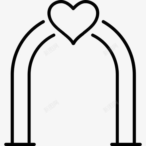 结婚拱门婚礼拱门仪式图标svg_新图网 https://ixintu.com 仪式 婚礼 拱门 结婚 装饰