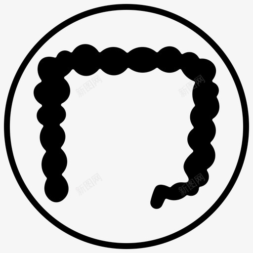 结肠解剖学大肠图标svg_新图网 https://ixintu.com 医疗卫生 填充 大肠 结肠 脏器 解剖学