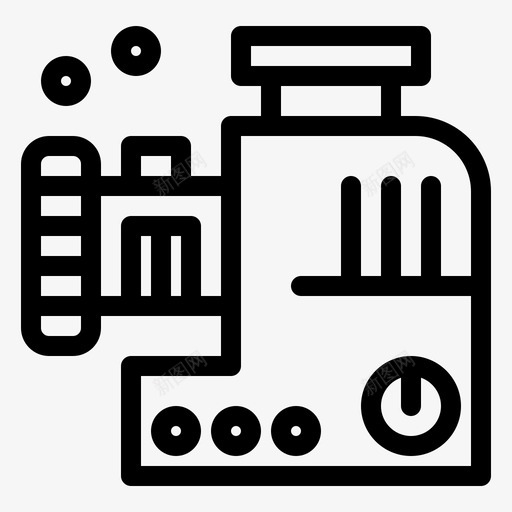 食品切碎机切肉机图标svg_新图网 https://ixintu.com 切碎机 切肉机 搅肉机 烘焙 绞肉机 食品