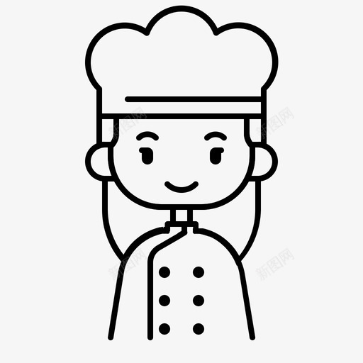 面包师化身女孩图标svg_新图网 https://ixintu.com 化身 多样性 女人 女孩 线性 职业 艺术 面包师