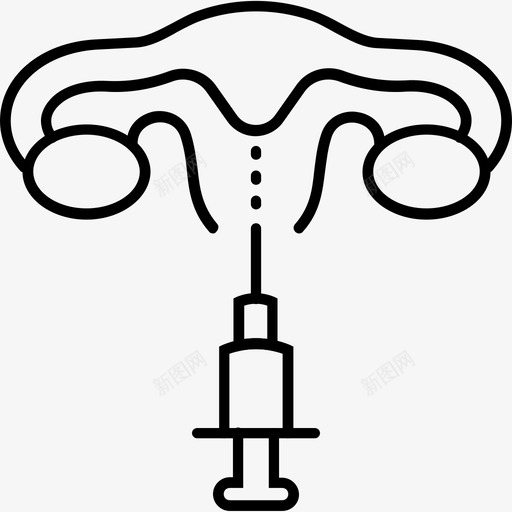 宫内受精人工器官图标svg_新图网 https://ixintu.com 人工 卵巢 器官 宫内受精 试管婴儿