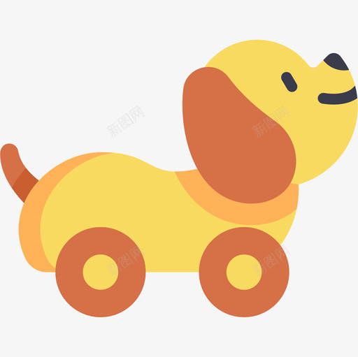 狗儿童玩具11扁平图标svg_新图网 https://ixintu.com 儿童玩具 扁平