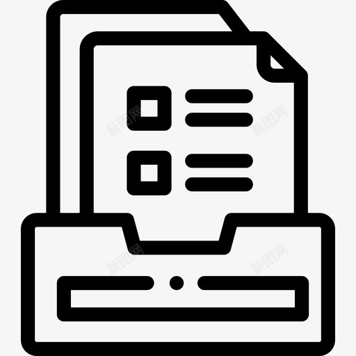 文件夹业务349线性图标svg_新图网 https://ixintu.com 业务 文件夹 线性