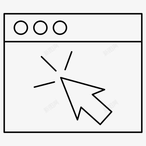 单击光标选择图标svg_新图网 https://ixintu.com 1px essential pack 光标 单击 图标 窗口 线图 选择