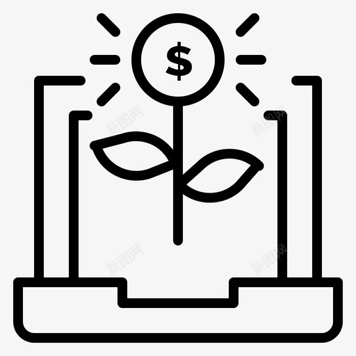 银行商业经济图标svg_新图网 https://ixintu.com 商业 投资 电脑 笔记本 经济 营销 金融 银行