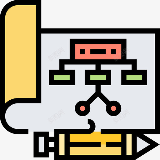 计划团队合作67线条色彩图标svg_新图网 https://ixintu.com 团队合作67 线条色彩 计划