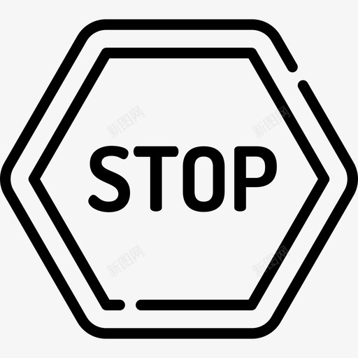 停止信号禁止7线性图标svg_新图网 https://ixintu.com 信号 停止 禁止 线性
