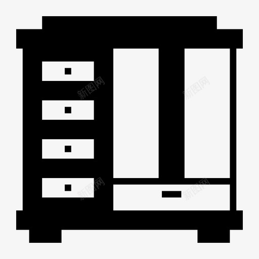 橱柜壁橱角落衣柜图标svg_新图网 https://ixintu.com 壁橱 家具 橱柜 衣柜 角落