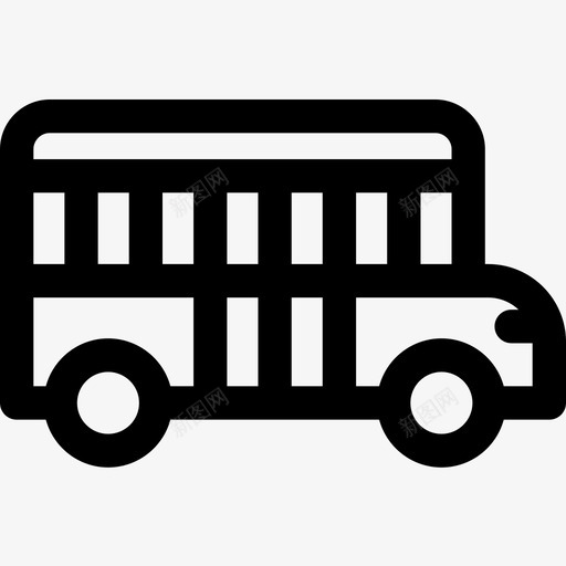 校车车辆和运输工具6辆直线图标svg_新图网 https://ixintu.com 校车 直线 车辆和运输工具6辆
