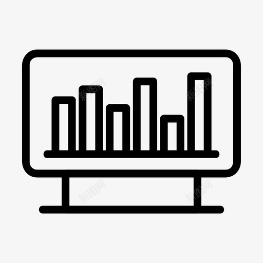 计算机图形分析板图标svg_新图网 https://ixintu.com 分析 图形 图表 演示 统计 计算机
