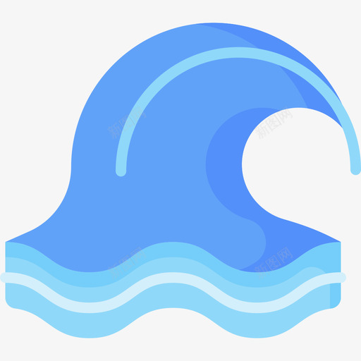 波浪冲浪26平坦图标svg_新图网 https://ixintu.com 冲浪 平坦 波浪