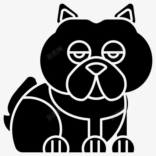 狗中国杂烩图标svg_新图网 https://ixintu.com 中国 品种狗1字形 家养 杂烩 毛皮 狗