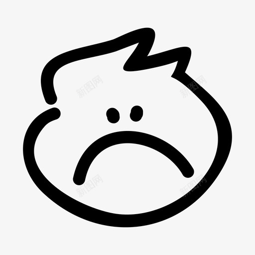 皱眉表情皱眉头图标svg_新图网 https://ixintu.com 皱眉 皱眉头 莫吉 表情