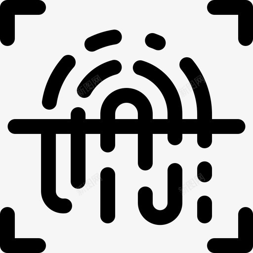 指纹扫描保护安全10线性图标svg_新图网 https://ixintu.com 保护 安全 扫描 指纹 线性