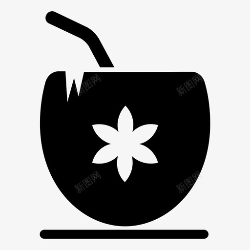 椰子水果维生素图标svg_新图网 https://ixintu.com 椰子 水果 维生素
