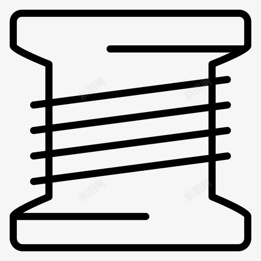 线轴线圈线图标svg_新图网 https://ixintu.com 工具 线 线圈 线轴