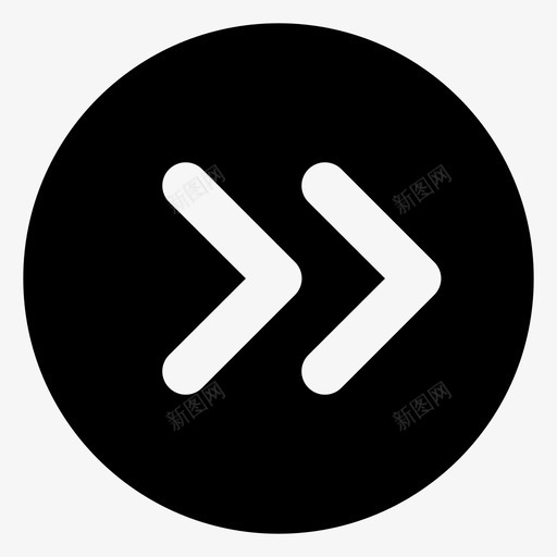 双右箭头方向图标svg_新图网 https://ixintu.com 双右 方向 箭头