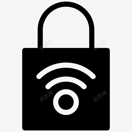 锁定安全wifi图标svg_新图网 https://ixintu.com glyphset17 wifi 安全 应用程序 编程 网站 锁定
