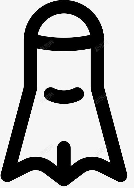 脚蹼潜水设备图标svg_新图网 https://ixintu.com 游泳 潜水 环游世界 脚蹼 设备