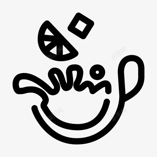 柠檬茶杯子凉茶图标svg_新图网 https://ixintu.com 介质 凉茶 杯子 柠檬 碟子 随机