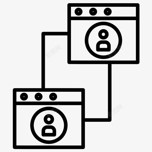webinternetweb链接图标svg_新图网 https://ixintu.com internet web 加粗 社交 粗线条 网站 通信 链接