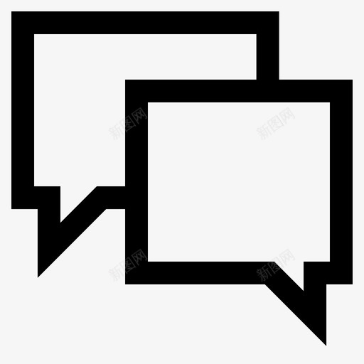 框讨论消息聊天通信图标svg_新图网 https://ixintu.com 对话框 文本 框讨论消息 气球消息行 聊天 通信